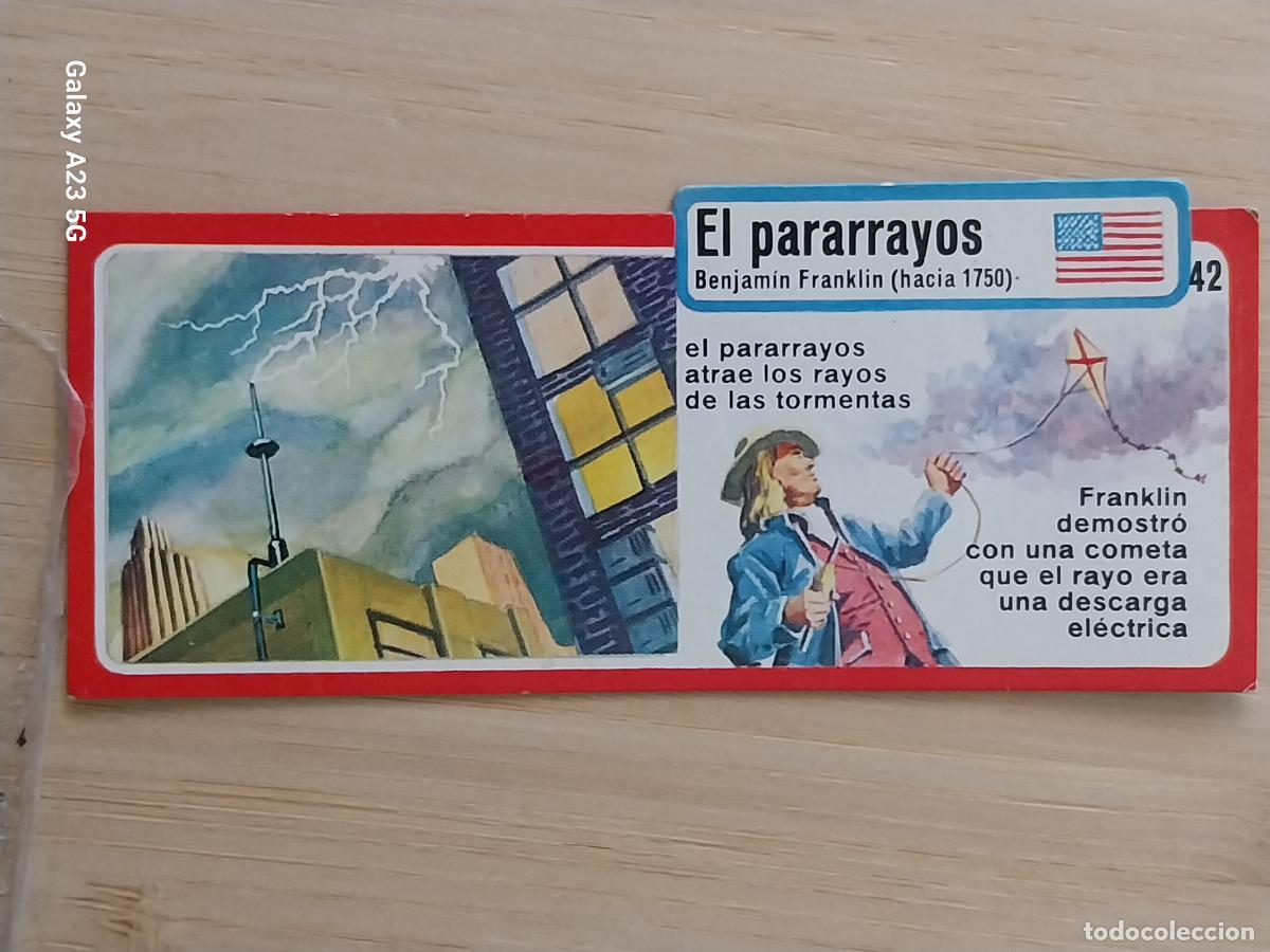 Coleccionismo cromos antiguos: BIMBO INVENTOS A&Ntilde;O 1973 CROMO 42 PARARRAYOS PASTELITOS PREMIUM ORIGINAL **