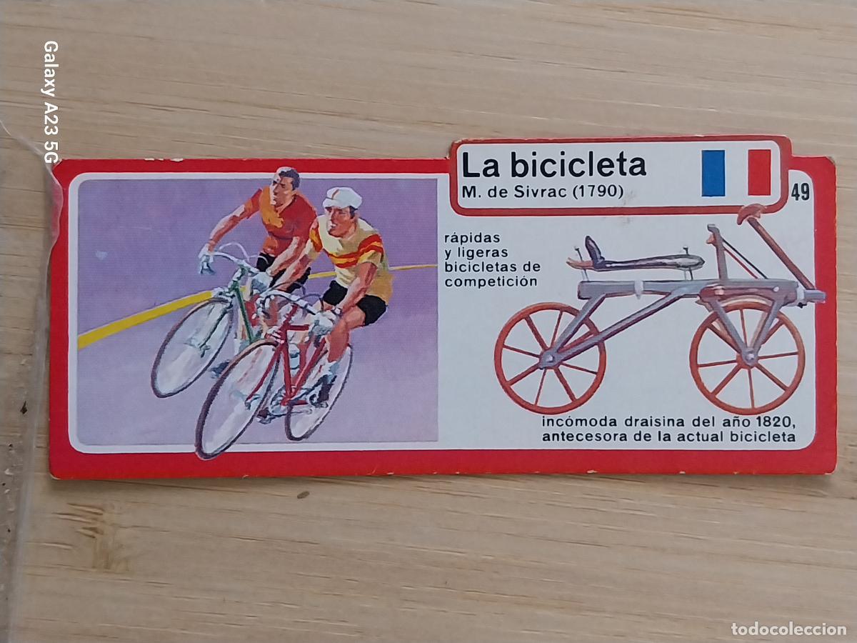 Coleccionismo cromos antiguos: BIMBO INVENTOS A&Ntilde;O 1973 CROMO 49 BICICLETA PASTELITOS PREMIUM ORIGINAL **