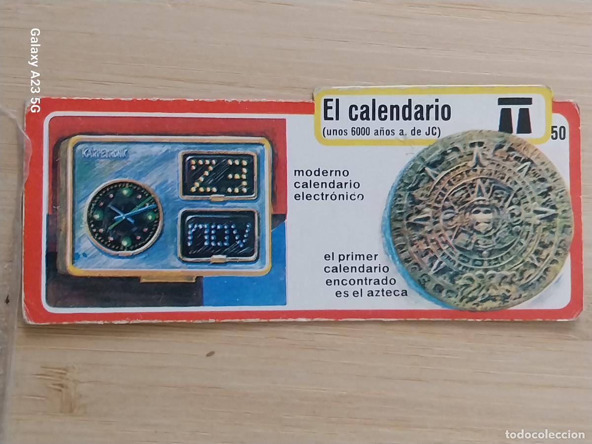 Coleccionismo cromos antiguos: BIMBO INVENTOS A&Ntilde;O 1973 CROMO 50 CALENDARIO PASTELITOS PREMIUM ORIGINAL **
