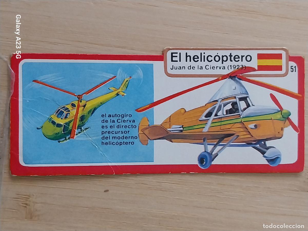 Coleccionismo cromos antiguos: BIMBO INVENTOS A&Ntilde;O 1973 CROMO 51 HELICOPTERO PASTELITOS PREMIUM ORIGINAL **