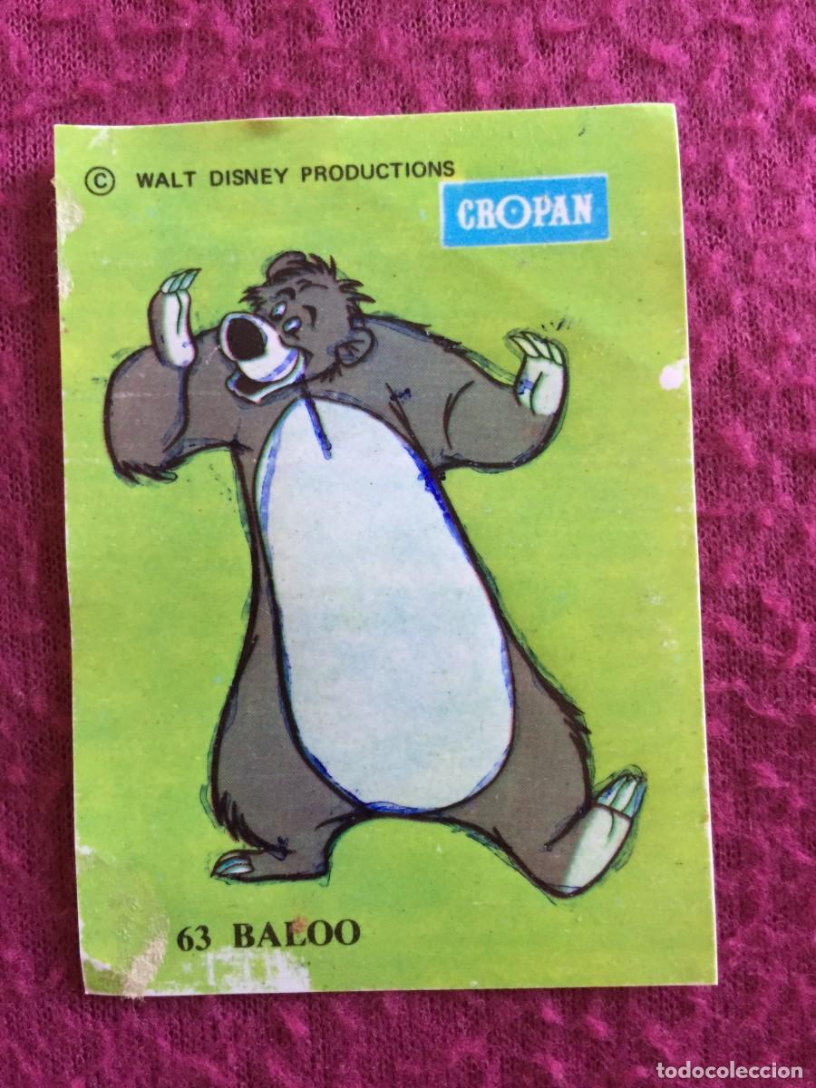 Coleccionismo cromos antiguos: Baloo, cromo n&uacute;mero 63 &aacute;lbum Cropan Vuela con Peter Pan y conoce a sus amigos