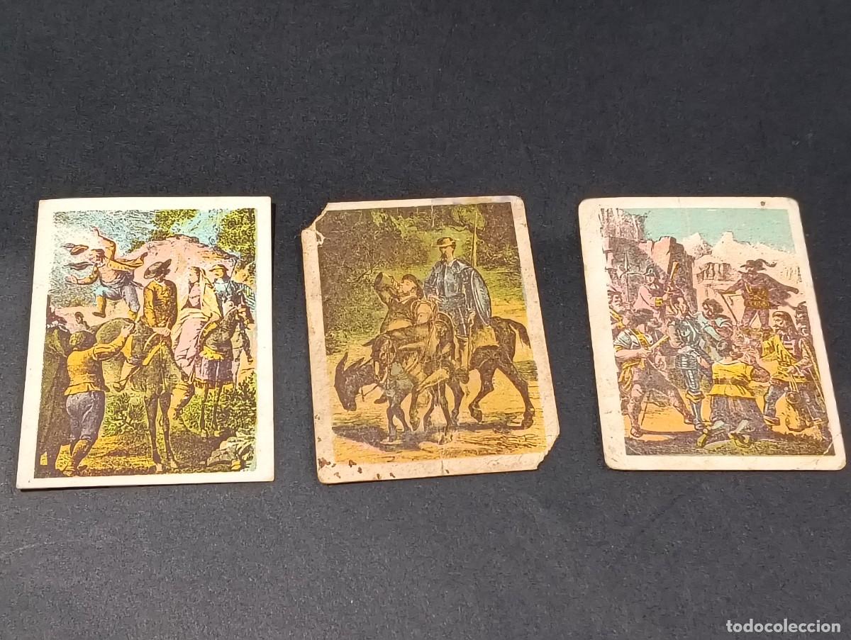 Coleccionismo cromos antiguos: Lote de 3 antiguos cromos de chocolate - Don Quijote de la Mancha - Chocolates Torras (ca. 1920-1930