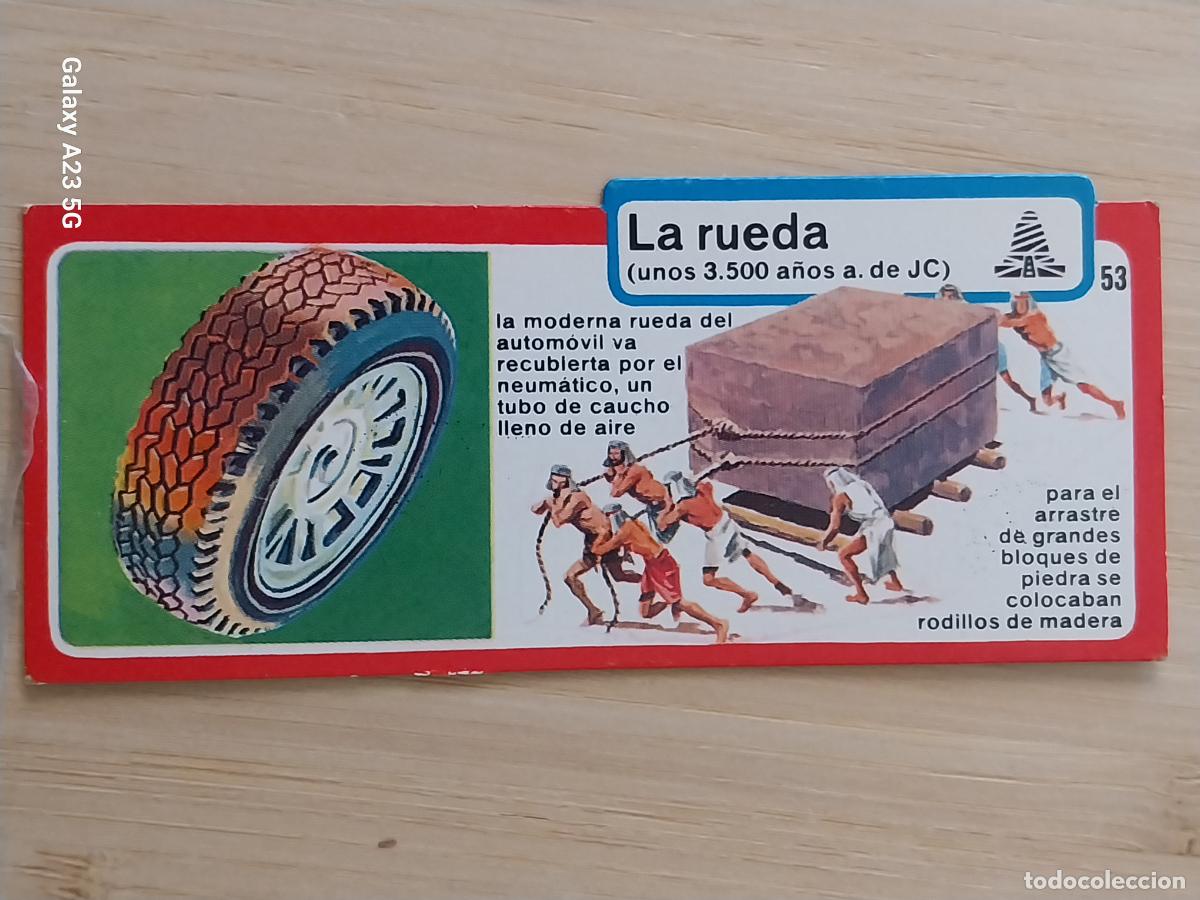Collectable Antique Stickers: BIMBO INVENTOS A&Ntilde;O 1973 CROMO 53 RUEDA PASTELITOS PREMIUM ORIGINAL **
