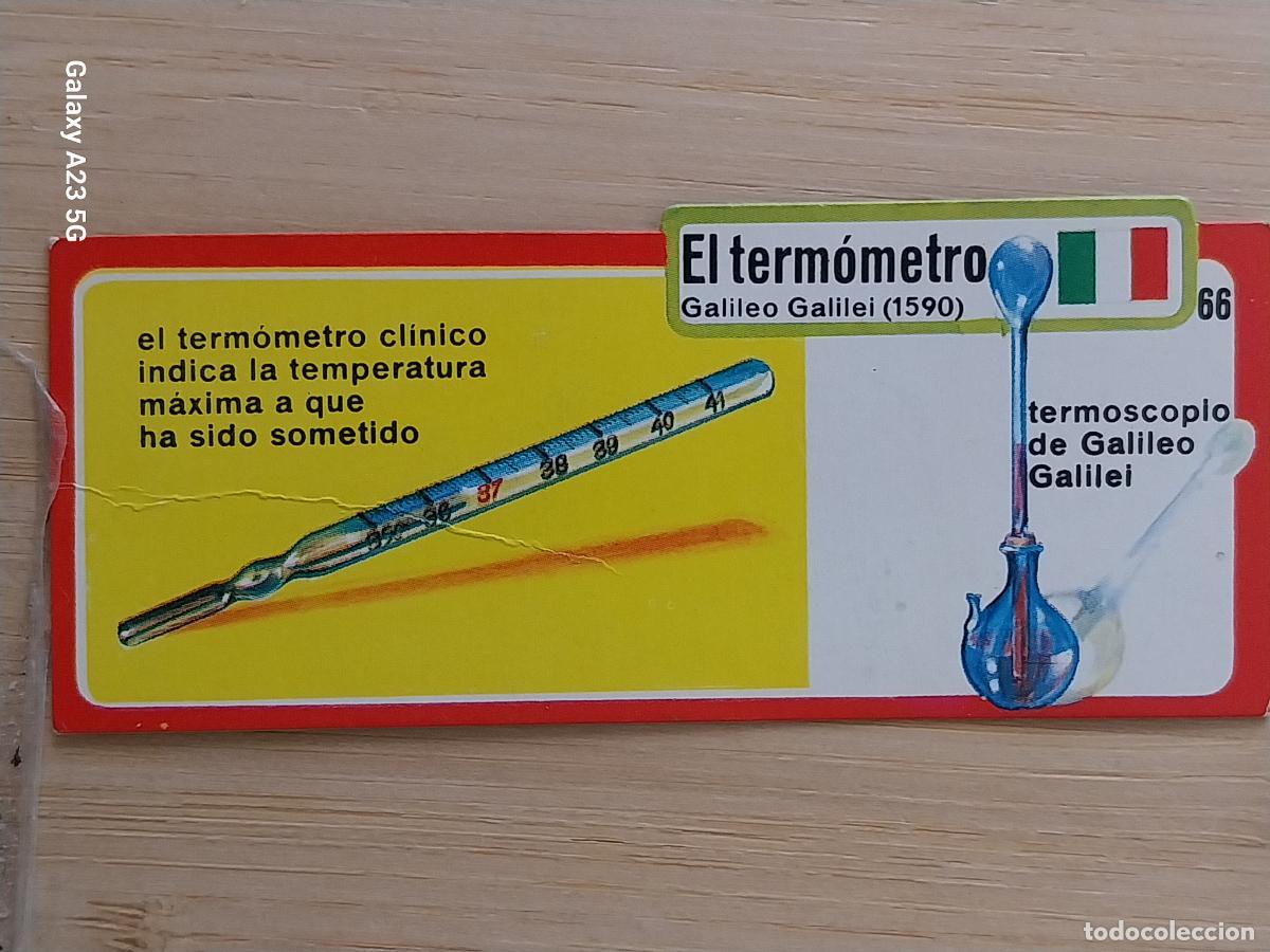 Coleccionismo cromos antiguos: BIMBO INVENTOS A&Ntilde;O 1973 CROMO 66 TERMOMETRO FOTOELECTRICA PASTELITOS PREMIUM ORIGINAL **