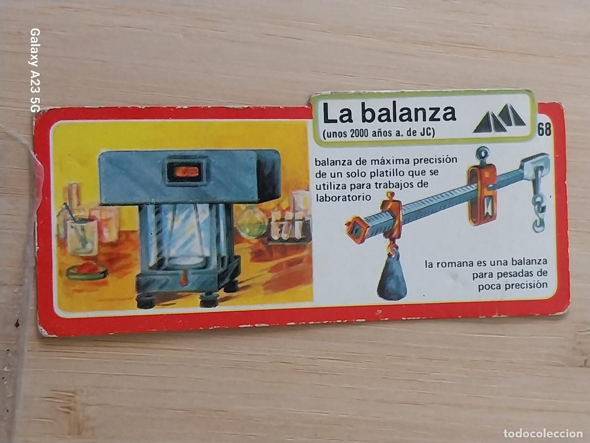 Coleccionismo cromos antiguos: BIMBO INVENTOS A&Ntilde;O 1973 CROMO 68 BALANZA PASTELITOS PREMIUM ORIGINAL **