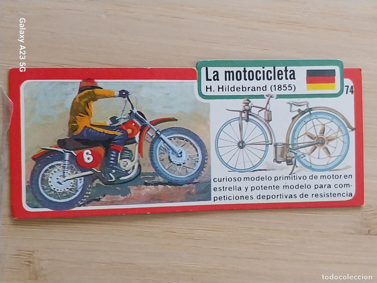 Coleccionismo cromos antiguos: BIMBO INVENTOS A&Ntilde;O 1973 CROMO 74 MOTOCICLETA PASTELITOS PREMIUM ORIGINAL **