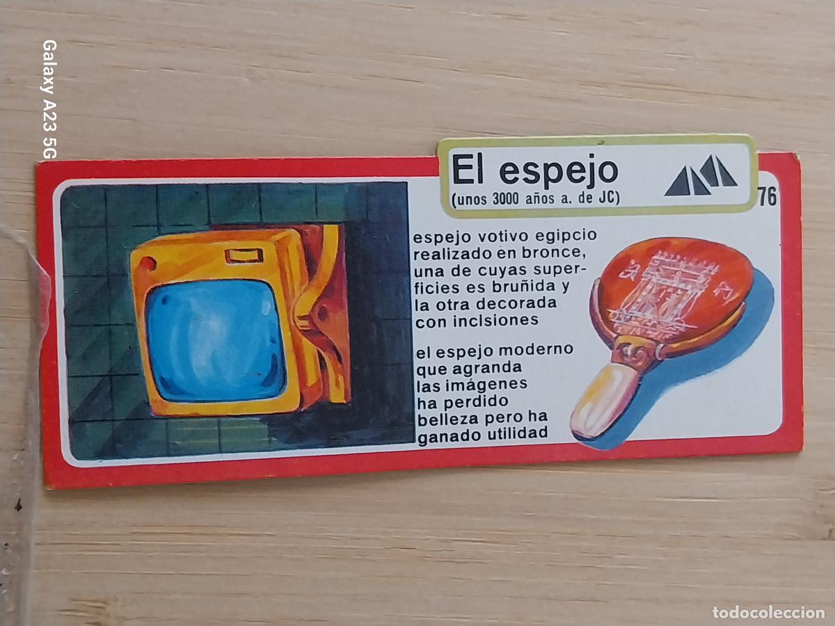 Coleccionismo cromos antiguos: BIMBO INVENTOS A&Ntilde;O 1973 CROMO 76 ESPEJO PASTELITOS PREMIUM ORIGINAL **