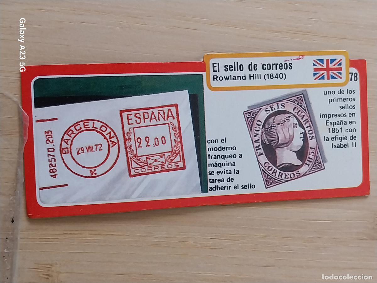 Coleccionismo cromos antiguos: BIMBO INVENTOS A&Ntilde;O 1973 CROMO 78 SELLO CORREOS PASTELITOS PREMIUM ORIGINAL **