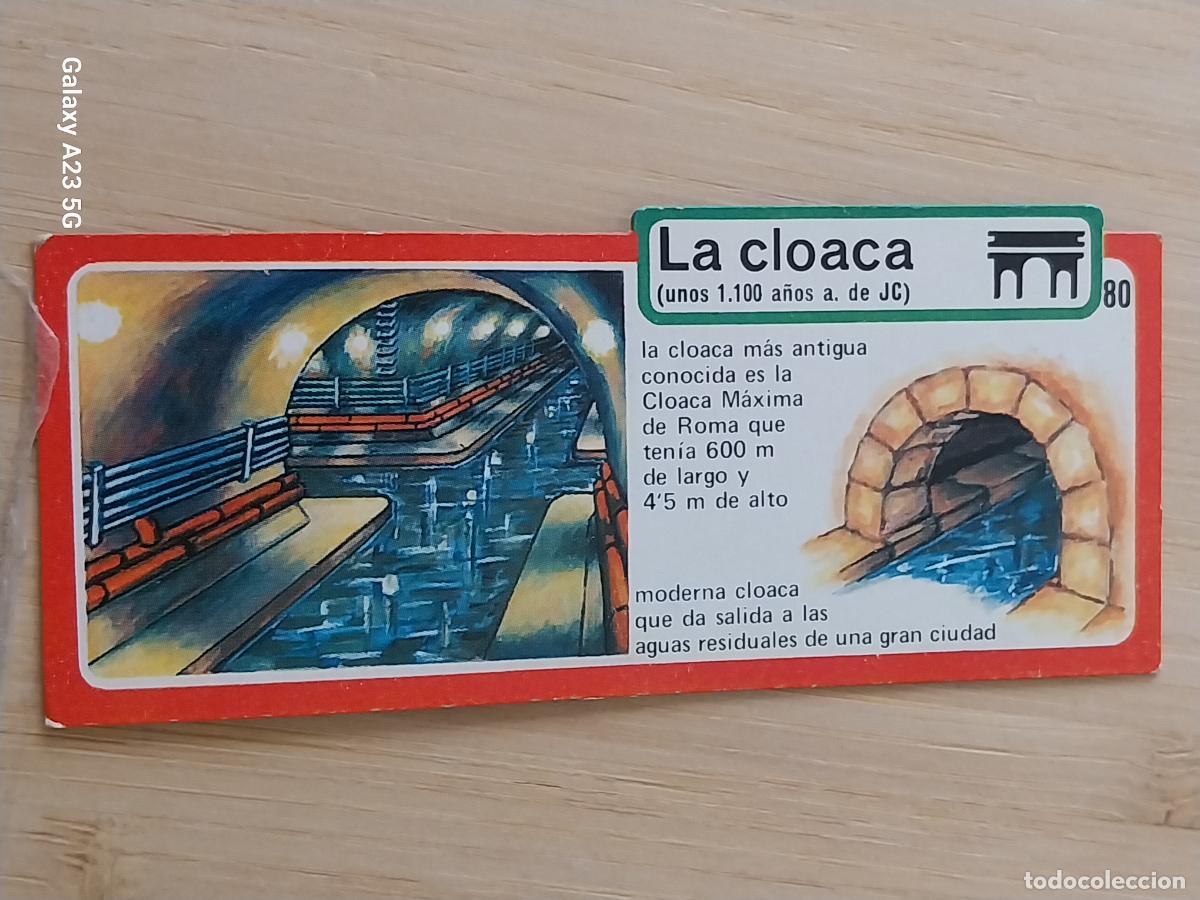 Coleccionismo cromos antiguos: BIMBO INVENTOS A&Ntilde;O 1973 CROMO 80 CLOACA PASTELITOS PREMIUM ORIGINAL **
