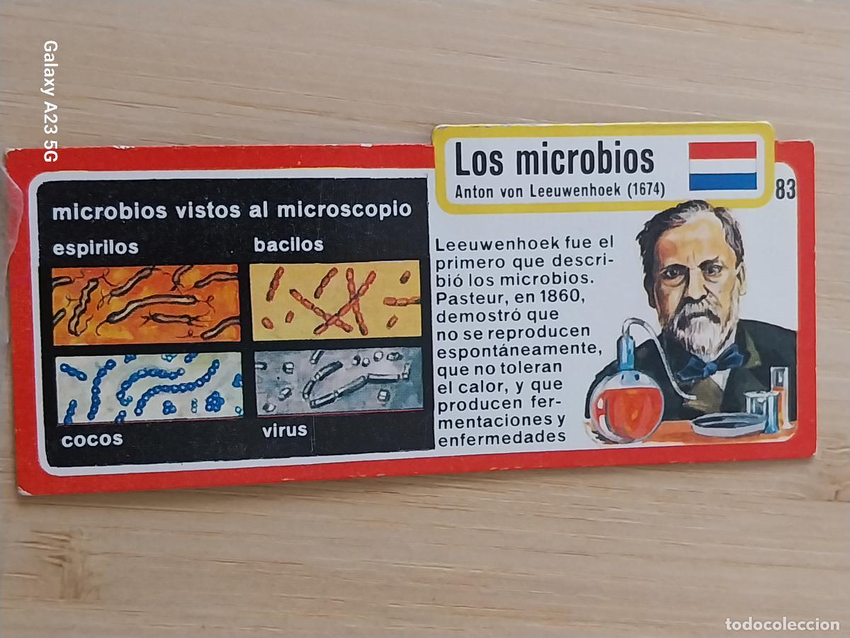 Coleccionismo cromos antiguos: BIMBO INVENTOS A&Ntilde;O 1973 CROMO 83 MICROBIOS PASTELITOS PREMIUM ORIGINAL **