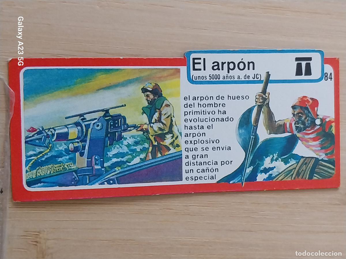 Coleccionismo cromos antiguos: BIMBO INVENTOS A&Ntilde;O 1973 CROMO 84 ARPON PASTELITOS PREMIUM ORIGINAL **