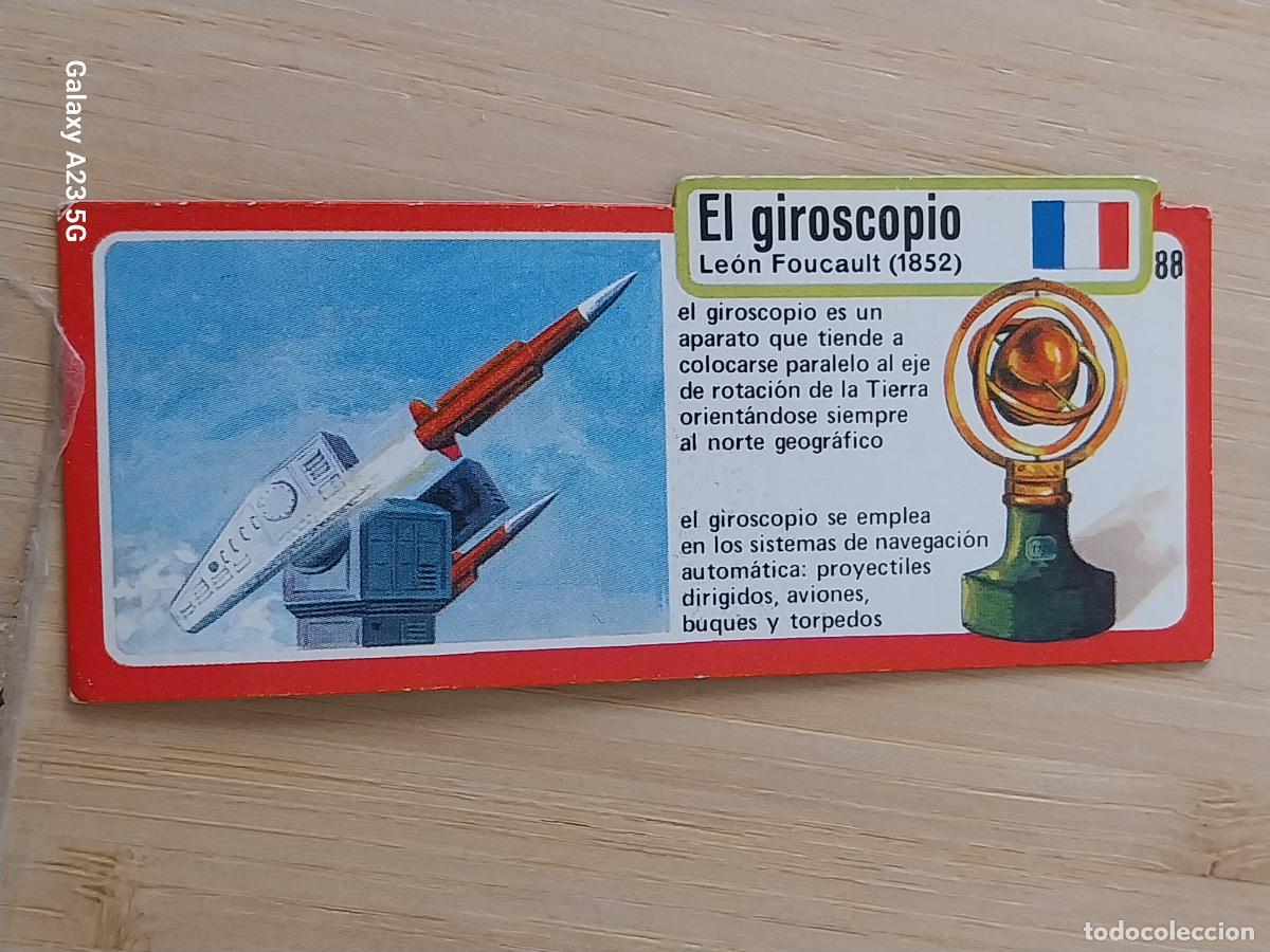 Coleccionismo cromos antiguos: BIMBO INVENTOS A&Ntilde;O 1973 CROMO 88 GIROSCOPIO PASTELITOS PREMIUM ORIGINAL **