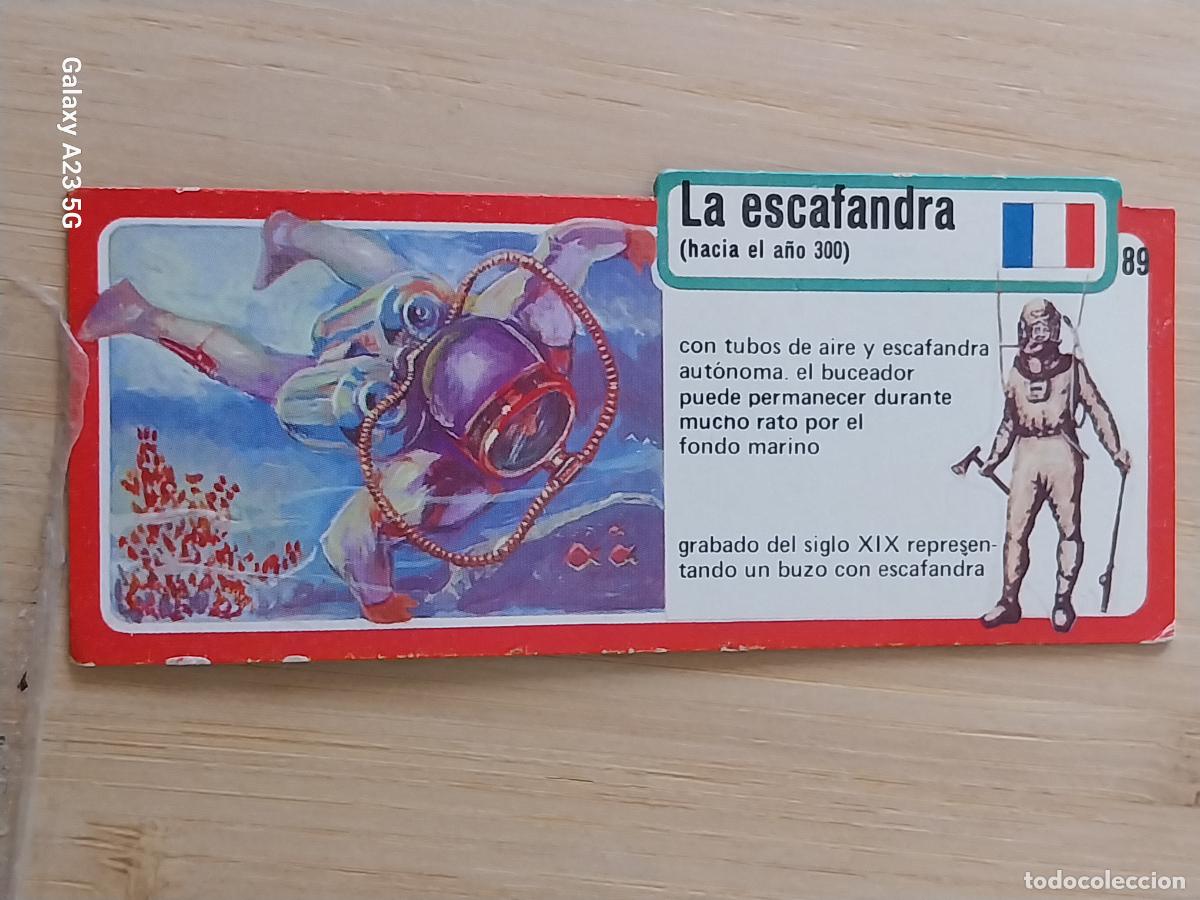 Coleccionismo cromos antiguos: BIMBO INVENTOS A&Ntilde;O 1973 CROMO 89 ESCAFANDRA PASTELITOS PREMIUM ORIGINAL **