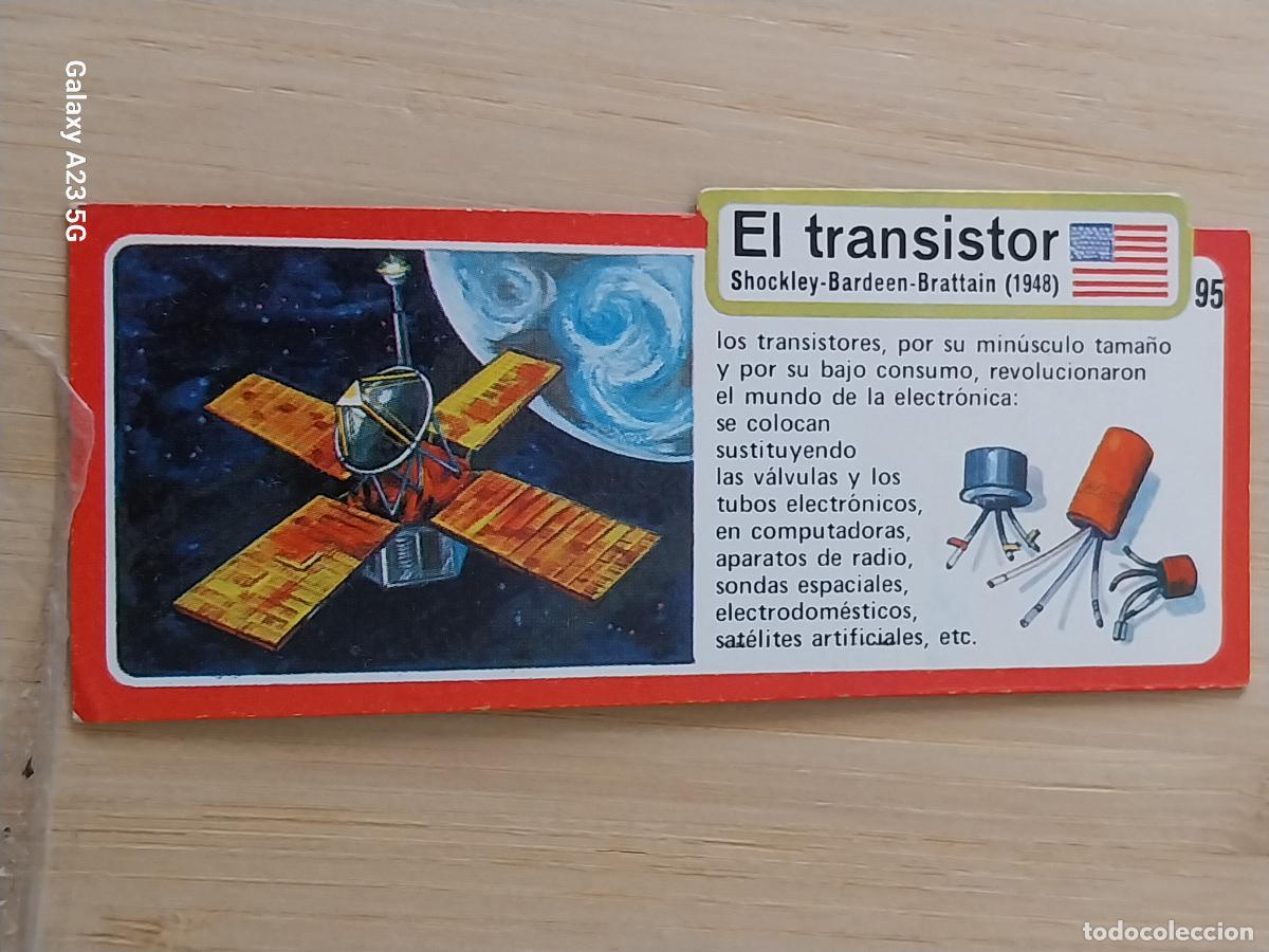 Coleccionismo cromos antiguos: BIMBO INVENTOS A&Ntilde;O 1973 CROMO 95 TRANSISTOR PASTELITOS PREMIUM ORIGINAL **