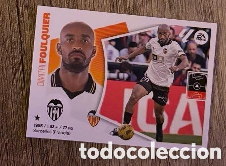 Coleccionismo cromos antiguos: FOULQUIER VALENCIA Liga Este 2024-25 Panini sticker