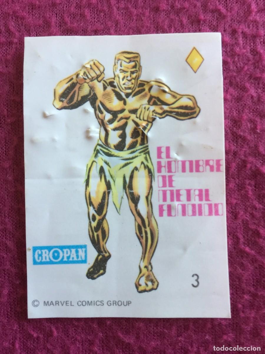 Coleccionismo cromos antiguos: CROPAN : ANTIGUO CROMO N&ordm; 3 EL HOMBRE DE METAL ALBUM DESCUBRE A TUS HEROES FANTASTICOS A&Ntilde;O 1975