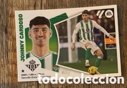 Coleccionismo cromos antiguos: JOHNNY CARDOSO BETIS Liga Este 2024-25 Panini sticker