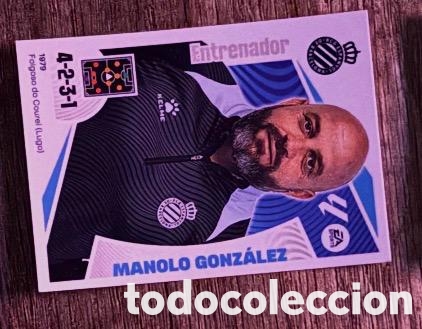 Coleccionismo cromos antiguos: MANOLO GONZALEZ ENTRENADOR ESPANYOL Liga Este 2024-25 Panini sticker