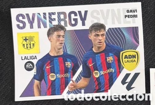Coleccionismo cromos antiguos: PEDRI GAVI FC BARCELONA SYNERGY ADN Panini La Liga Este 2023 24