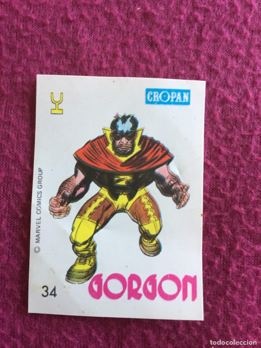 Coleccionismo cromos antiguos: Cromo Pl&aacute;stico CROPAN N&ordm; 34 GORGON Super H&eacute;roes &copy; MARVEL COMICS GROUP - A&ntilde;os 70