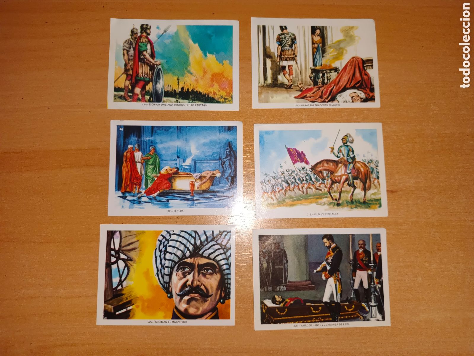 Coleccionismo cromos antiguos: RESERVADOS 6 CROMOS HISTORIA DEL MUNDO EDITORIAL FHER 1968. LIGERAMENTE DESPEGADOS. BUEN ESTADO