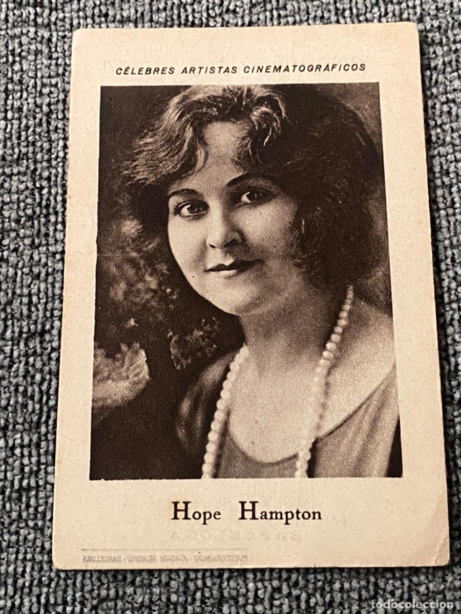 Coleccionismo cromos antiguos: ANTIGUO CROMO ACTRIZ CINE CELEBRES ARTISTAS CINEMATOGR&Aacute;FICOS HOPE HAMPTON 21 CHOCOLATE JUNCOSA
