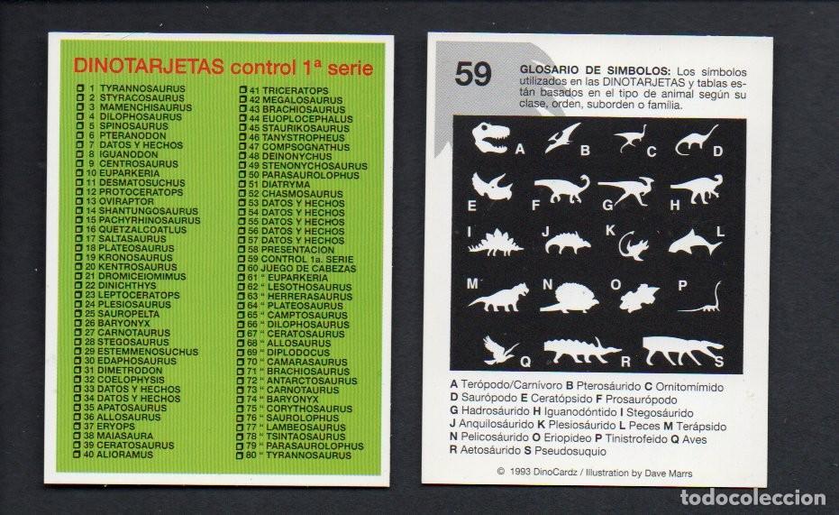 Coleccionismo cromos antiguos: CROMO N&ordm; 59 DE LA COLECCI&Oacute;N DINOCARDZ 1993. NUEVO.