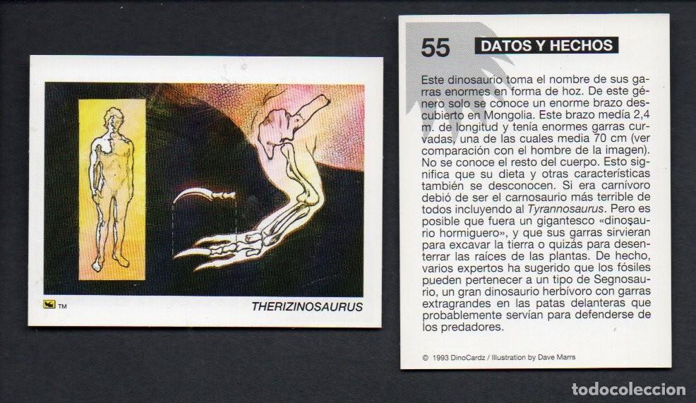 Coleccionismo cromos antiguos: CROMO N&ordm; 55 DE LA COLECCI&Oacute;N DINOCARDZ 1993. NUEVO.