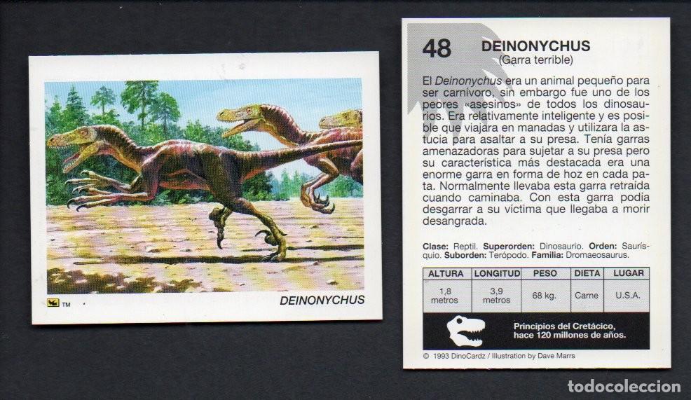 Coleccionismo cromos antiguos: CROMO N&ordm; 48 DE LA COLECCI&Oacute;N DINOCARDZ 1993. NUEVO.