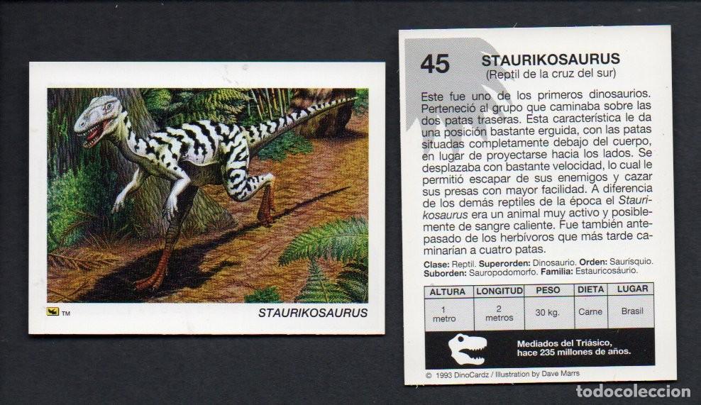 Coleccionismo cromos antiguos: CROMO N&ordm; 45 DE LA COLECCI&Oacute;N DINOCARDZ 1993. NUEVO.