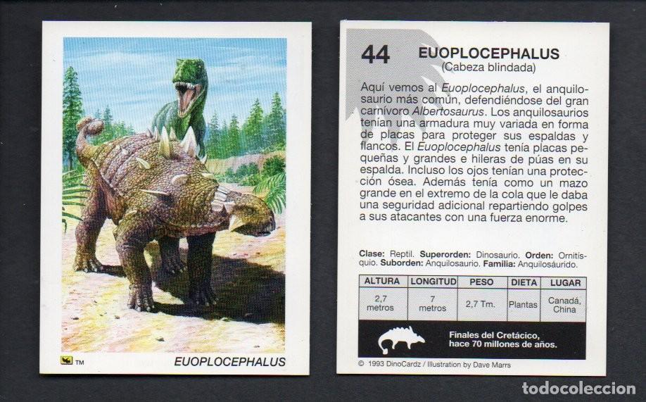 Coleccionismo cromos antiguos: CROMO N&ordm; 44 DE LA COLECCI&Oacute;N DINOCARDZ 1993. NUEVO.