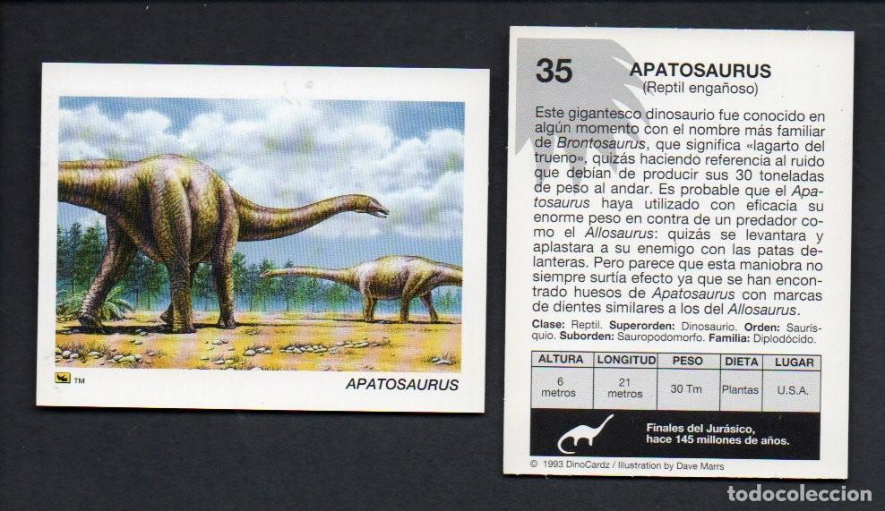 Coleccionismo cromos antiguos: CROMO N&ordm; 35 DE LA COLECCI&Oacute;N DINOCARDZ 1993. NUEVO.