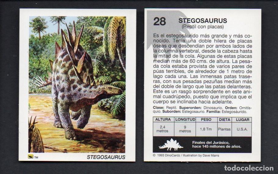 Coleccionismo cromos antiguos: CROMO N&ordm; 28 DE LA COLECCI&Oacute;N DINOCARDZ 1993. NUEVO.