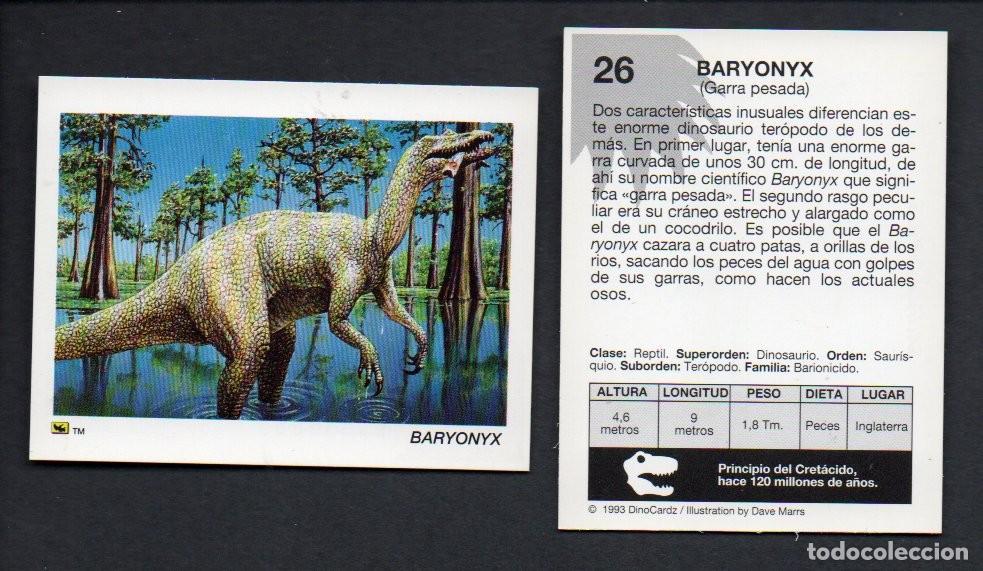 Coleccionismo cromos antiguos: CROMO N&ordm; 26 DE LA COLECCI&Oacute;N DINOCARDZ 1993. NUEVO.