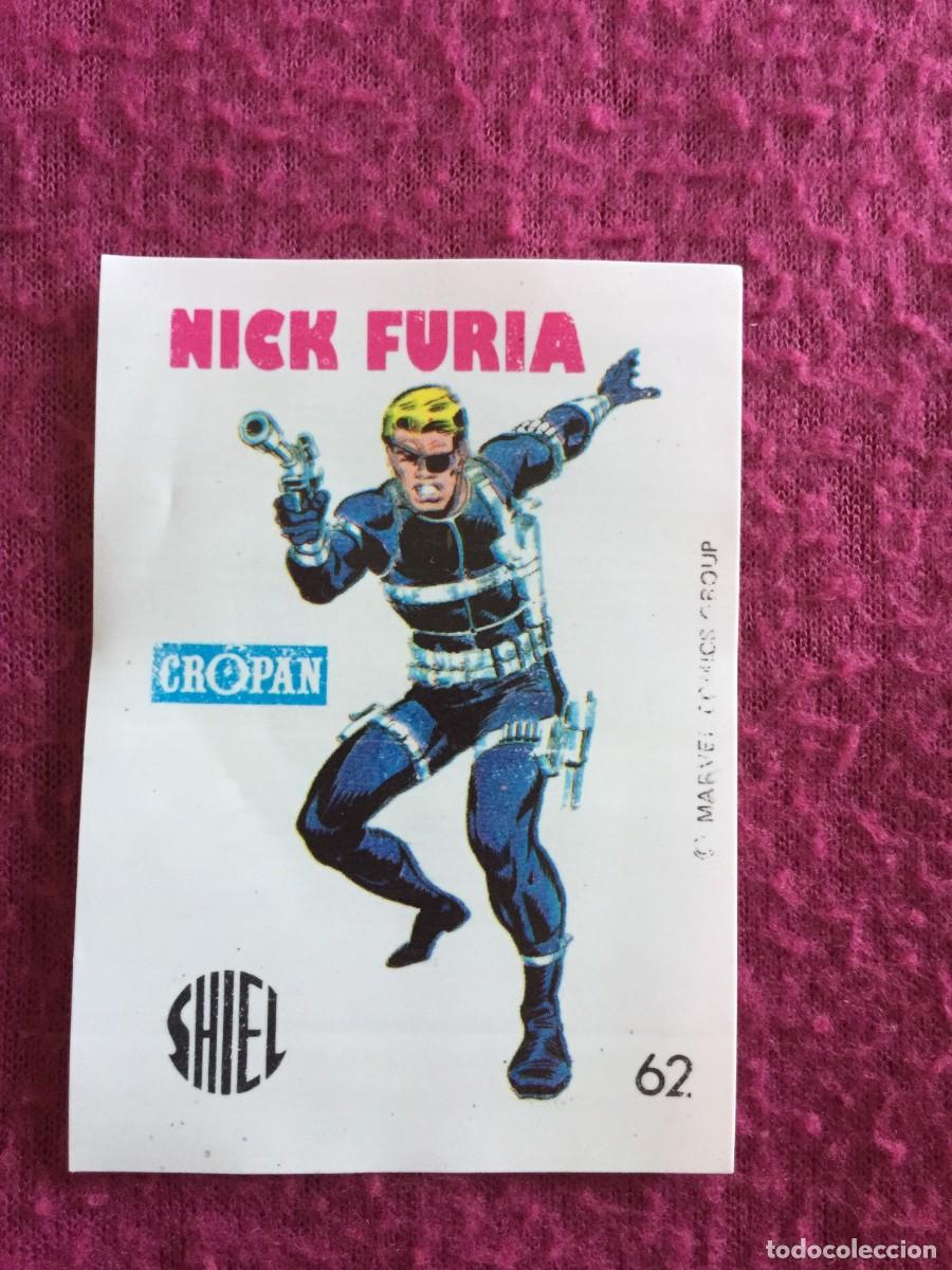 Collectionnisme Cartes &agrave; collectionner anciennes: CROPAN : ANTIGUO CROMO N&ordm; 62 NICK FURIA ALBUM DESCUBRE A TUS HEROES FANTASTICOS A&Ntilde;O 1975