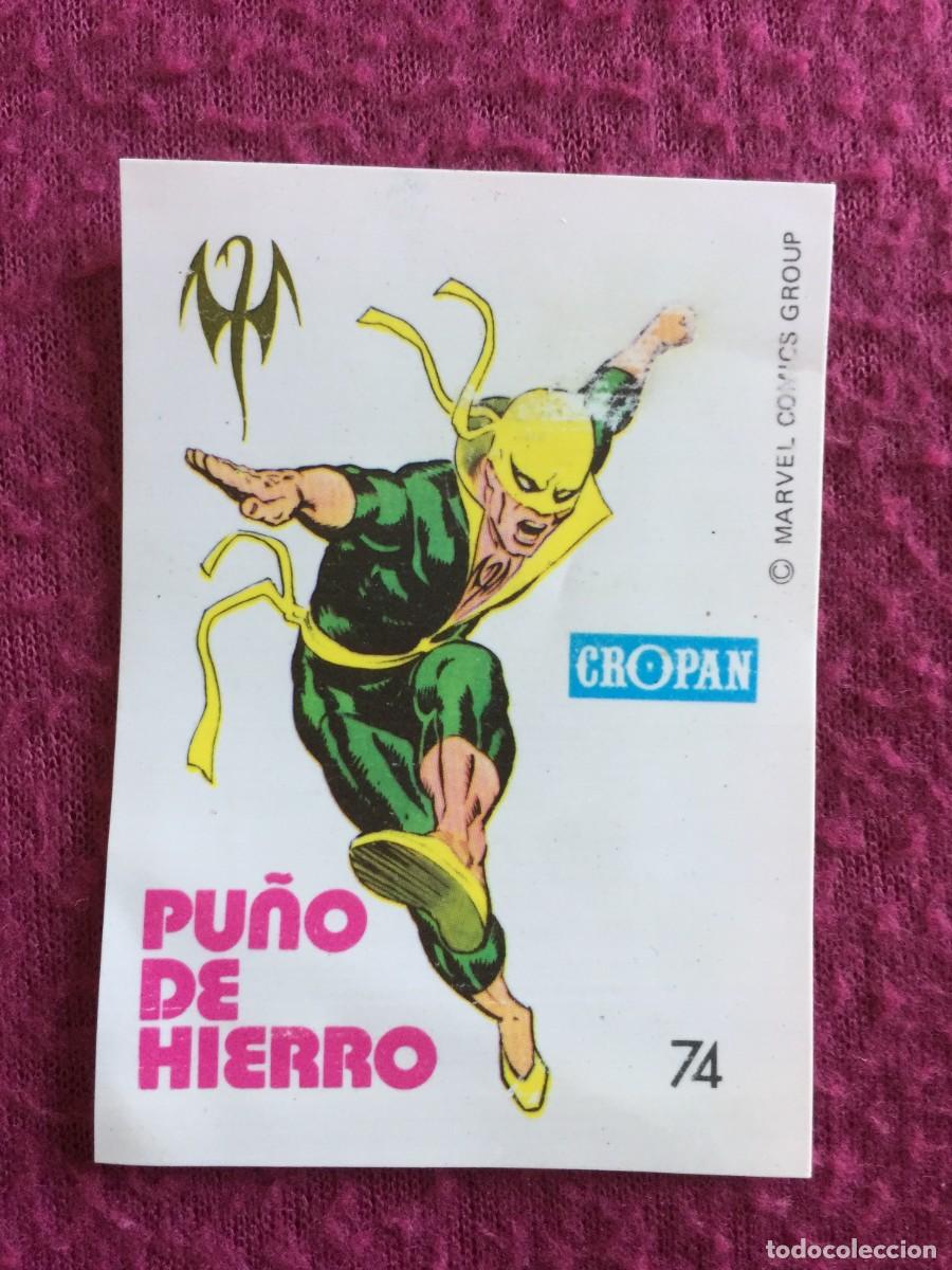 Coleccionismo cromos antiguos: CROPAN : ANTIGUO CROMO N&ordm; 74 PU&Ntilde;O DE HIERRO ALBUM DESCUBRE A TUS HEROES FANTASTICOS A&Ntilde;O 1975