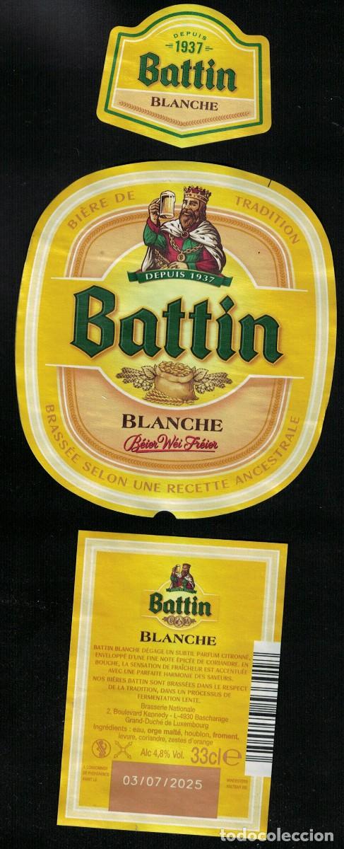 Coleccionismo cromos antiguos: Luxemburgo Lot 3 Etiquettes Bi&egrave;re Battin Blanche RP606