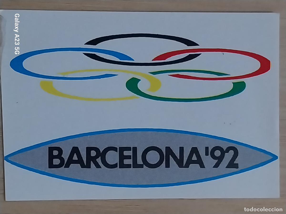 Coleccionismo cromos antiguos: BARCELONA 92 AROS OLIMPICOS OLIMPIADAS * CROMO ORIGINAL SIN PEGAR NUNCA 6.9X4.85CMS ADHESIVO