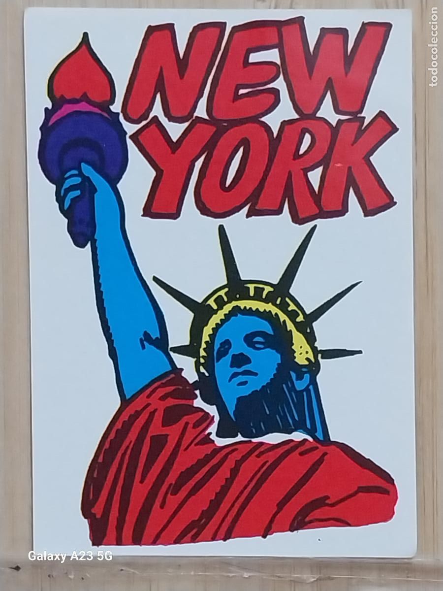 Coleccionismo cromos antiguos: BARCELONA 92 OLIMPIADAS NEW YORK * CROMO ORIGINAL SIN PEGAR NUNCA 6.9X4.85CMS ADHESIVO