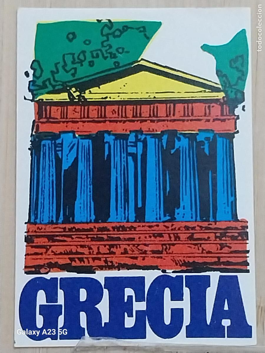 Coleccionismo cromos antiguos: BARCELONA 92 OLIMPIADAS GRECIA * CROMO ORIGINAL SIN PEGAR NUNCA 6.9X4.85CMS ADHESIVO