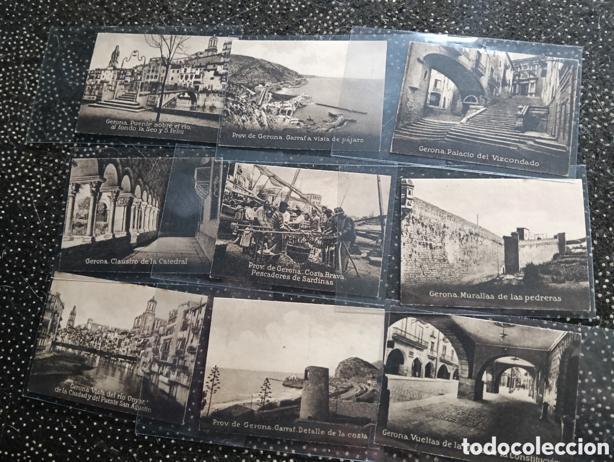 Coleccionismo cromos antiguos: Lote de 9 cromos de la serie Espa&ntilde;a (Gerona) album Espa&ntilde;a y Am&eacute;rica Latina Henry Clay, la Habana Cub