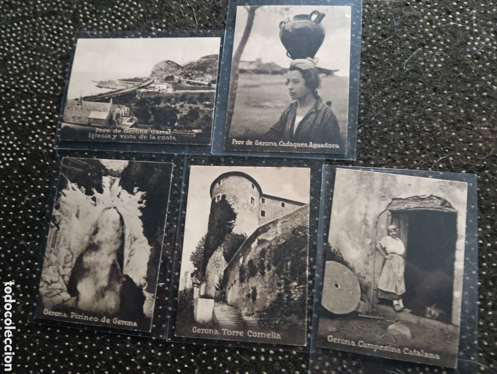 Coleccionismo cromos antiguos: Lote de 5 cromos de la serie Espa&ntilde;a (Gerona) album Espa&ntilde;a y Am&eacute;rica Latina Henry Clay, la Habana Cub