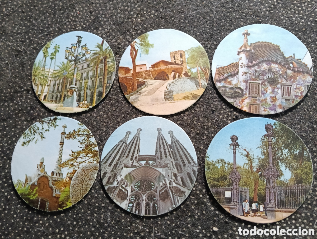 Coleccionismo cromos antiguos: 6 cromos de EVOCACI&Oacute;N A GAUD&Iacute; de Muebles la Fabrica 1967