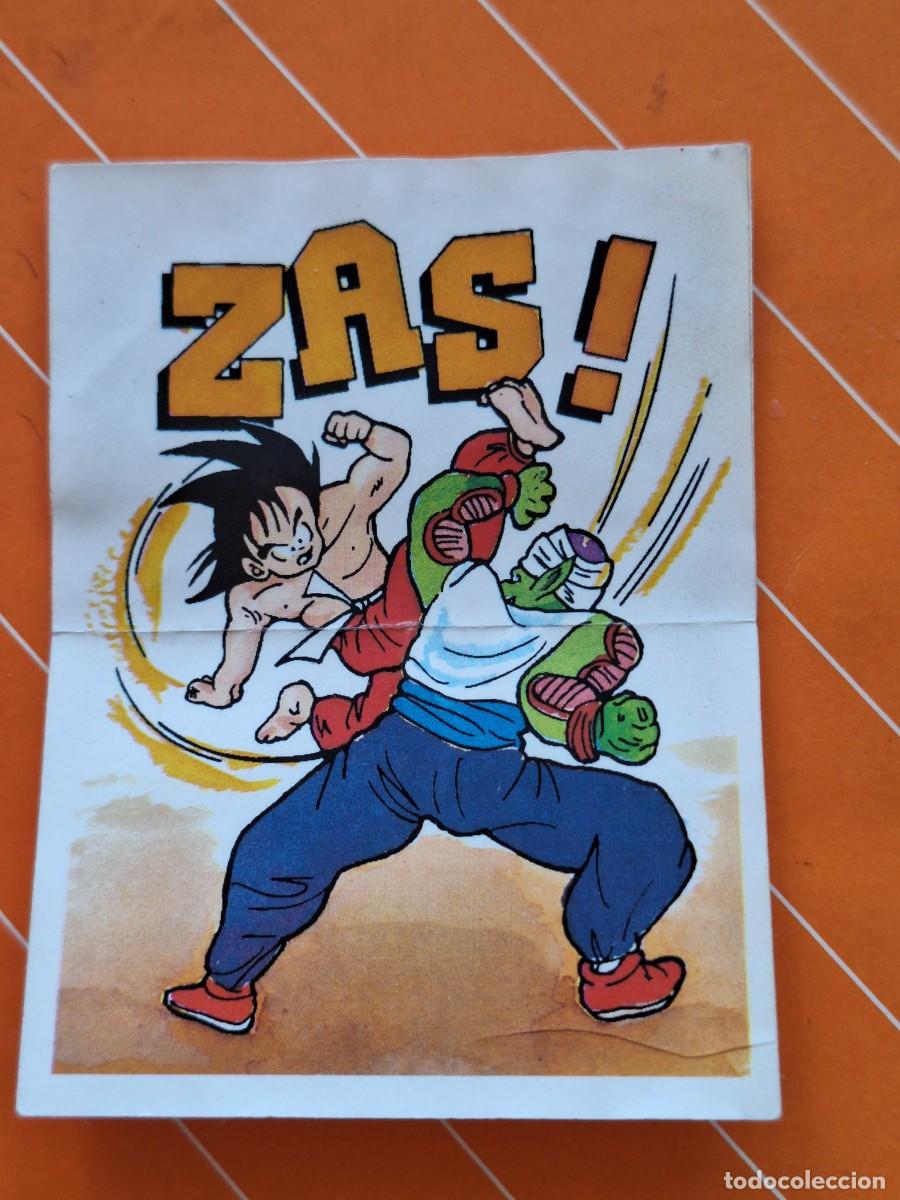 Collectionnisme Cartes &agrave; collectionner anciennes: PANRICO 1989 ADHESIVO NUNCA PEGADO DRAGON BALL Z BOLA TOEI ANIMATION MANGA ANIME GOKU PICCOLO ZAS!