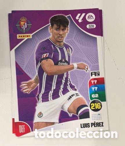 Coleccionismo cromos antiguos: 328 LUIS P&Eacute;REZ VALLADOLID Panini Adrenalyn XL La Liga 2024/2025