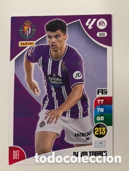 Coleccionismo cromos antiguos: 329 DAVID TORRES VALLADOLID Panini Adrenalyn XL La Liga 2024/2025