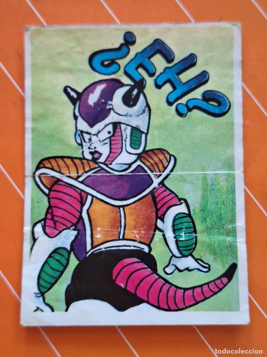 Collectionnisme Cartes &agrave; collectionner anciennes: PANRICO 1989 ADHESIVO NUNCA PEGADO DRAGON BALL Z BOLA TOEI ANIMATION MANGA ANIME N 20 FREEZER EH?