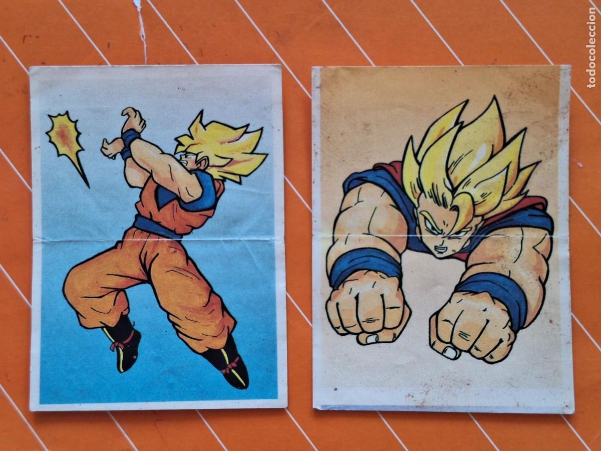 Collectionnisme Cartes &agrave; collectionner anciennes: PANRICO 1989 ADHESIVO NUNCA PEGADO DRAGON BALL Z BOLA TOEI ANIMATION MANGA ANIME GOKU SUPER SAIYAN
