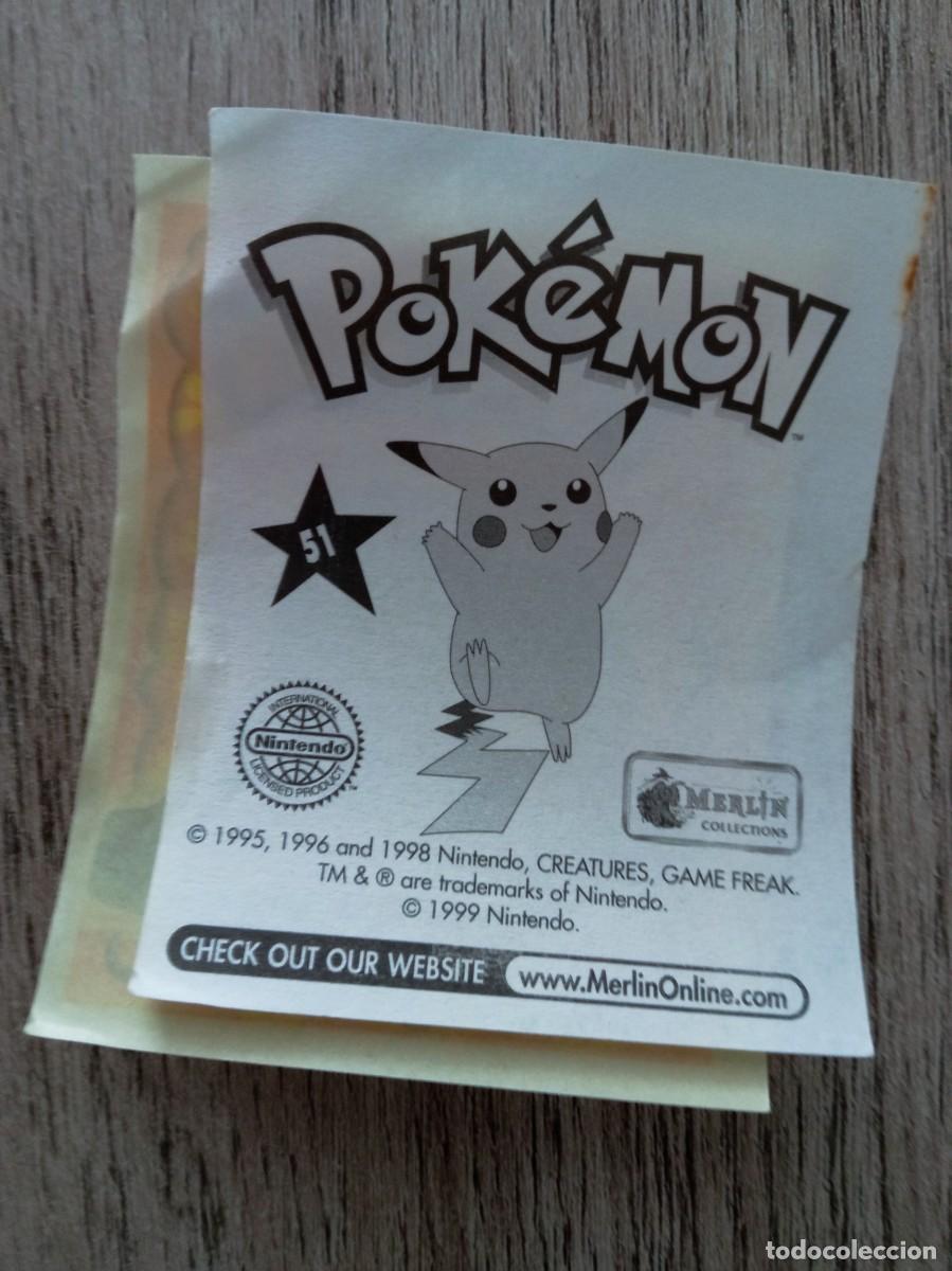 Coleccionismo cromos antiguos: POKEMON N&ordm; 51, MERLIN - Foto 2