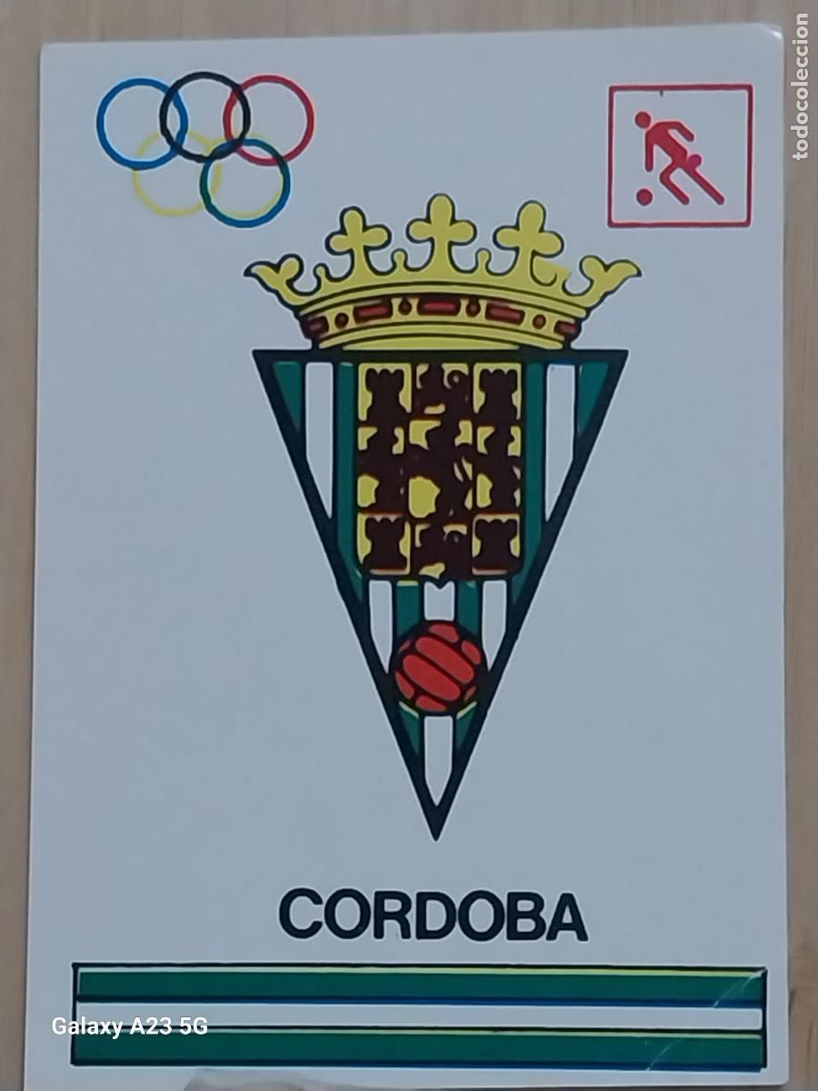 Coleccionismo cromos antiguos: CORDOBA C F * BARCELONA 92 OLIMPIADAS CROMO ORIGINAL SIN PEGAR NUNCA 6.9X4.85CMS ADHESIVO